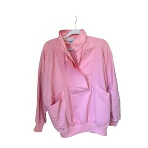 Vintage-Inspired Pink Pullover Hoodie Sweatshirt